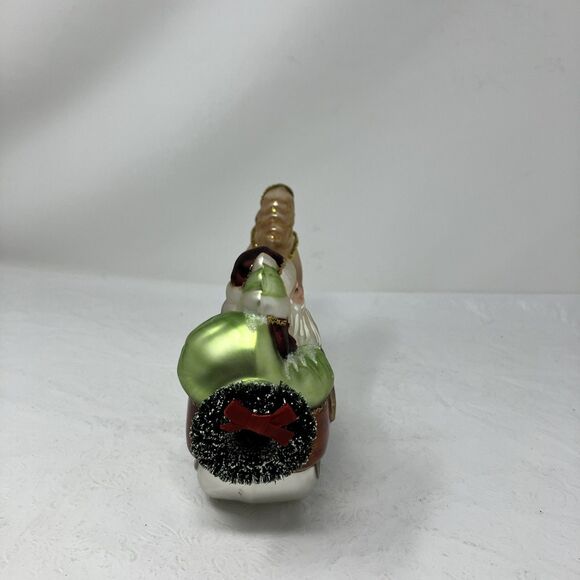 PESCHKA Hand Blown Glass Christmas Santa Sleigh Tree Gifts Reindeer Figurine 9" - Picture 6 of 14